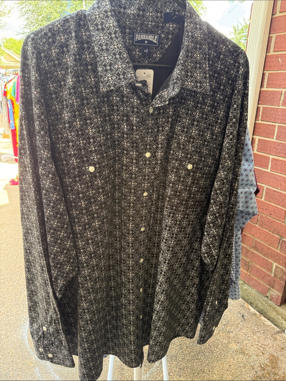 Panhandle Black Patterned Western Shirt Jacket